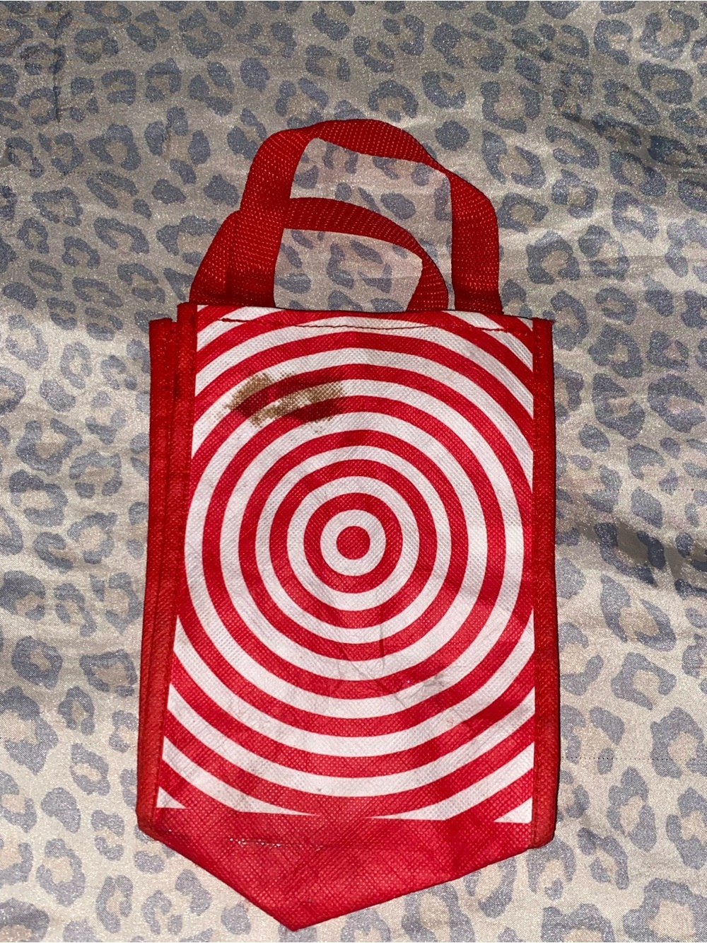 Red and white target reusable bag